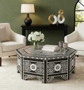 Belladec Bone Inlay <b>Console</b> <b>Table</b> with Drawer Handmade Modern Leg Eco-Friendly Lightweight Durable Design Home Furniture - Product Image 4