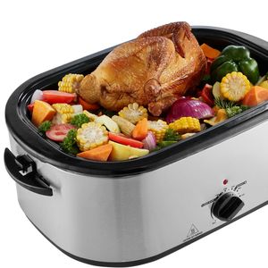 Forno Elettrico da Banco da 24 QT con Coperchio Autoriscaldante, 1450W, Funzioni Scongelamento e Mantenimento Caldo per Arrosto di Tacchino - Product Image 6