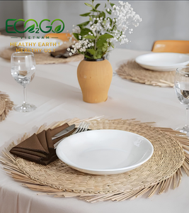 Eco2go Vietnam Eco-Friendly Braided Sedge <b>Table</b> <b>Mat</b> Handcrafted <b>Round</b> Seagrass Placemat Boho Decoration - Product Image 1