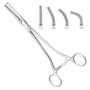 Pinzas Heaney de Acero Inoxidable, Instrumento Quirúrgico, Pinza Curva para Procedimientos Ginecológicos y de Cirugía General - Product Image 1