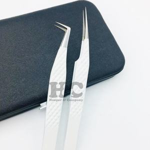 Pince à épiler à 90 degrés Volume droit Isolation pince à cils Durable Meilleure qualité Fibre Pointe Extension Pince à épiler Logo vison - Product Image 4