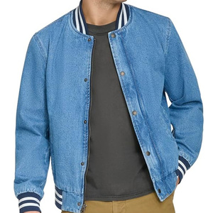 Men High Quality Cotton <b>Denim</b> Varsity <b>Jacket</b> Breathable Formal Style Front Logo Available All Sizes Colours for Winter 2026 - Product Image 4