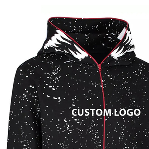 300 Gsm Cotton Blank Full Face <b>Zip</b> <b>up</b> Custom Essential Hoodies Puff Print Embroidered Manufacturer Men Zipper Hoody Sweatshirt - Product Image 5