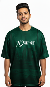 เสื้อยืดโอเวอร์ไซส์สไตล์สตรีทแนวเมือง พิมพ์ลายแบบซับลิเมชั่น สำหรับผู้ชาย สวมใส่สบาย ทรงหลวม ทันสมัย - Product Image 2