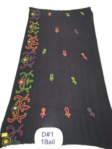 Chal de Pashmina Negro para Mujer al por Mayor, Bordado Floral, Largo, para Todas las Estaciones, Bufanda Tradicional para Uso Diario, Proveedor OEM - Product Image 4