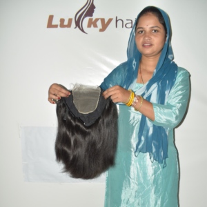 Perruque en cheveux humains indiens Remy ondulés, service de personnalisation, boucles S fluides, design de dentelle personnalisé, bonnet facile à appliquer, mesures sur mesure - Product Image 4