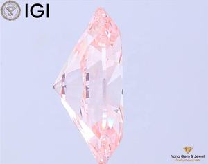 Diamant de laboratoire CVD 5,01 CARATS avec certificat IGI, couleur rose vif fantaisie, clarté VVS2, coupe ovale, pour bague de fiançailles élégante - Product Image 5