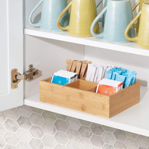 Caja Organizadora de Bolsitas de Té de Madera con Soporte Decorativo para Guardar Té, para Encimera de Cocina, Comedor, Oficina y Cafetería - Product Image 4