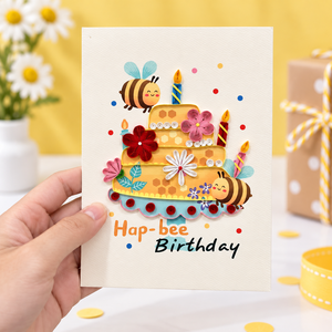 Tarjeta de Felicitación Artesanal de Alta Calidad al por Mayor con Diseño de Abeja y Panal de Miel, Ideal para Cumpleaños, del Mejor Fabricante de Tarjetas de Felicitación - Product Image 5