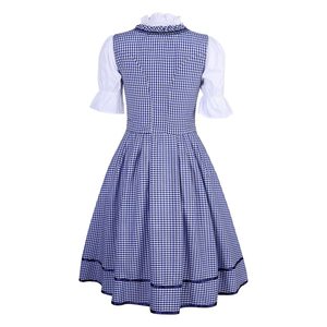 Robe Dirndl décontractée personnalisée, imprimée, lavable et respirante pour femme, broderie allemande Oktoberfest, unie, longueur genou, demi-manches - Product Image 3