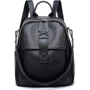 Mochila de cuero de cabra de primera calidad para mujer, mochila moderna y minimalista con gran capacidad de espacio, adecuada para viajes de trabajo y artículos esenciales diarios - Product Image 3