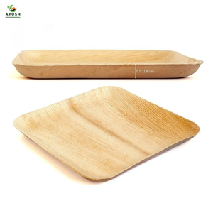 Platos Cuadrados de Hoja de Bambú Compostables y Sostenibles para Food Trucks y Cafeterías - Product Image 4