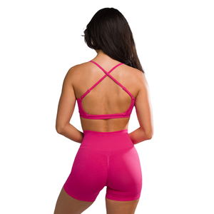 Sujetador deportivo sin costuras para mujer con espalda abierta y tirantes, para yoga y fitness, elástico, ligero, transpirable, top de entrenamiento Bloom - Product Image 3