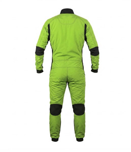 Traje de cuerpo entero verde para hombre EKIN IMPEX con detalles negros y cremallera frontal para paracaidismo de alto rendimiento. - Product Image 3