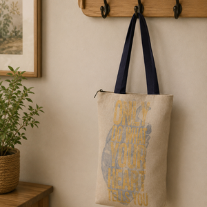 <b>Printed</b> Cotton Canvas Shopping Bag | Eco Friendly Reusable Tote with Handle <b>Large</b> Capacity for Retail Grocery and Day Carry Use - Product Image 5