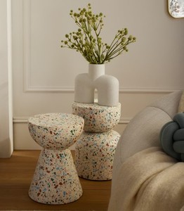Table d'appoint de luxe en terrazzo de haute qualité, tabouret minimaliste, mobilier de jardin, meilleur choix, table basse d'intérieur et d'extérieur - Product Image 6