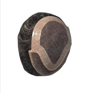 Peluca de Cabello Remy Chino Mono Front Lace Taz de Calidad Premium con Trama Única y Estilos de Ondas Profundas Naturales - Product Image 2