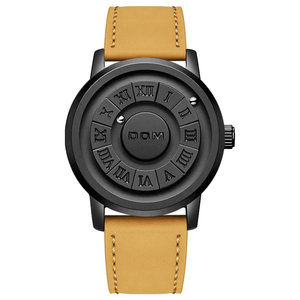 Montre vintage pour homme DOM Design M-1345, mouvement à quartz japonais Y121, alliage de luxe, cuir véritable - Product Image 4