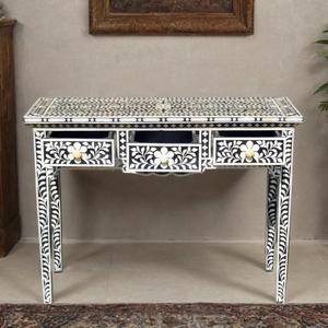 Cajón con Incrustaciones de Hueso de ILAHI, Diseño Moderno con Detalles de Ágata, Mueble Portátil para el Hogar - Product Image 6