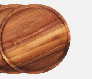 Platos de Madera Biodegradables Ligeros y Personalizables, Diseño Cuadrado/Redondo para Fiestas, Picnics y Catering, Fáciles de Limpiar y Ecológicos - Product Image 2