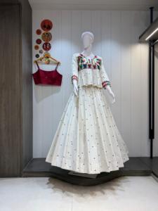 Pure Jute Khadi Cotton Lehenga Choli With 6 Meter Flare Kali Pattern Layer Skirt Designer <b>Jacket</b> Blouse Ethnic <b>Wedding</b> Wear - Product Image 2