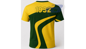 T-shirt à manches courtes pour homme Chi Eta Phi Sorority, imprimé géométrique vert et jaune, coupe classique, 100% coton respirant, t-shirt pour femme - Product Image 6