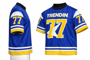 Camisetas de Fútbol Transpirables de Verano de Alta Calidad con Estampado por Sublimación y Bordado para Hombre, Estilo Hip Hop, para Práctica Deportiva en Equipo - Product Image 4