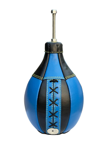 Ballon de boxe en cuir véritable de haute qualité, fournisseur d'usine, sac de vitesse de boxe, logo personnalisé en relief, ballon d'entraînement LPB-0006 - Product Image 5