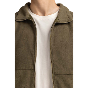 Veste polaire 100 % coton pour homme, 340 GSM, épaisse, chaude pour l'hiver, respirante, séchage rapide, écologique, demi-zip, pour l'aventure en extérieur - Product Image 6