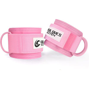 Sangles de cheville réglables en nylon et néoprène pour la gym, avec anneaux en D, pour les exercices des jambes, des abdominaux et des fessiers 2026 - Product Image 1