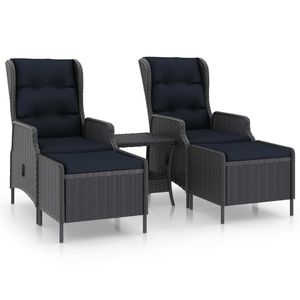 Set Lounge da Giardino Grigio Scuro e Nero - Product Image 2