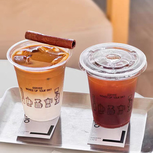 Gobelets en plastique PET jetables en gros de l'usine YAMAT, 12, 14, 16 oz, transparents, pour bubble tea, café glacé, avec logo personnalisable - Product Image 2