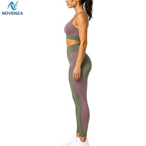 Conjunto de Yoga de 2 Piezas para Mujer, de Alta Calidad, Transpirable, Ecológico, en Tela de Spandex/Poliéster, para Gimnasio, Fitness y Uso Diario - Product Image 6