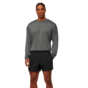 Camiseta de Manga Larga Oversize para Hombre, Color Gris, Corte Holgado, Ligera, para Gimnasio, Entrenamiento, Deporte y Uso Casual - Product Image 2