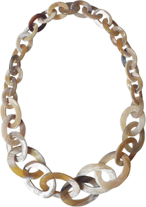 Collar de cuentas de hueso natural, ecológico, moderno, hecho a mano, tipo gargantilla, de Blossom Craft India. - Product Image 5