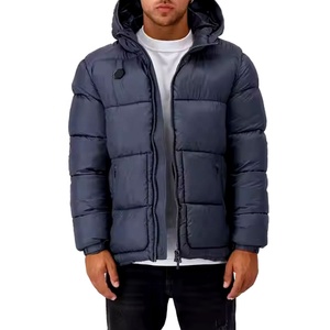 Best Selling Men's Puffer <b>Jackets</b> Custom Logo Unique Design Full Sleeves Hooded Made Durable Canvas Fulfilled Customer Demand - Product Image 1
