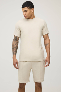Men Oversized Drop Shoulder Gym Wear T Shirt and Short <b>Set</b> Quick Dry Fitness Breathable Sportswear Two Piece <b>Set</b> Matching <b>Set</b> - Product Image 4