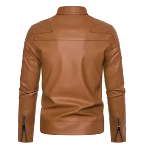 Chaqueta de Cuero Estilo Bomber para Invierno con Cuello Alto - Venta de Fábrica, Nuevo Estilo de Moda - Product Image 6