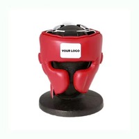 Ensemble d'entraînement de boxe professionnel pour débutants en cuir avec logo personnalisé, gants, casque de protection, short, bandages pour les mains, léger, OEM, vente en gros