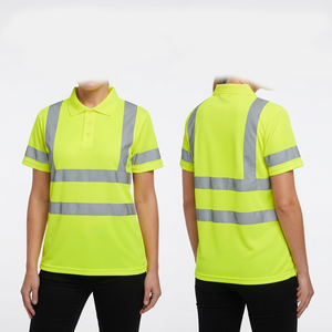 เสื้อโปโลทำงานผ้าโพลีเอสเตอร์เบิร์ดอายพรีเมียม 160 GSM สีเหลืองสะท้อนแสง พร้อมปักลายตามสั่ง - Product Image 1