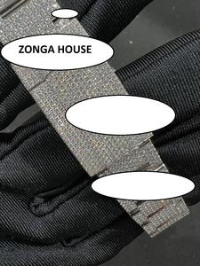 Montre mécanique unisexe de luxe personnalisée en acier inoxydable antique avec diamants Moissanite, faite à la main, prix de gros - Product Image 3