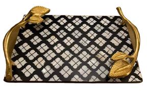 Bandejas de servicio artesanales de madera con incrustaciones de madreperla para decoración de bodas, decoración de eventos, regalos de regalo, Ramadán del Golfo de madera - Product Image 2