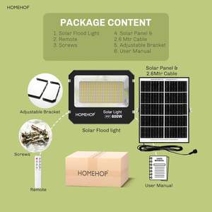 Lámpara Solar para Exteriores Homehop de 600W, LED, Impermeable, Automática, Inalámbrica, para Jardín, Balcón, Patio y Camino - Product Image 6