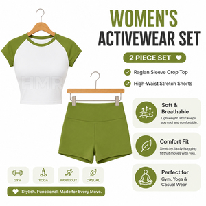 Ensemble de vêtements pour femmes HMR Sorority Sisterhood, tenue sexy, haut court à manches courtes et short, ensemble 2 pièces - Product Image 6
