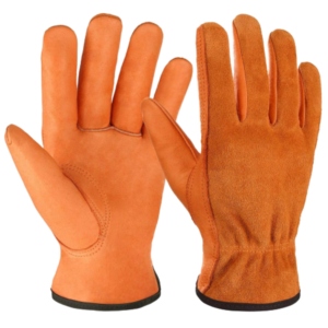 Top-Grade Heavy-Duty Cowhide Grain Split Leather Adjustable Wristlet Anti-Static Driver Work <b>Gloves</b> Breathable Industrial Safety - Product Image 3