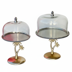 Ensemble de 10 supports à gâteaux en métal doré, élégants, en dentelle, pour table de dessert de mariage, présentoirs de luxe pour cupcakes et plateaux de service - Product Image 6