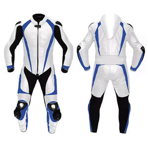 Traje de Motociclismo de Cuero Vacuno Personalizado de Una Pieza con Protección de Nivel 2 CE, Resistente al Viento, Unisex - Product Image 4