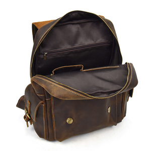 Vintage Genuine <b>Leather</b> <b>Backpack</b> for Men Travel <b>Laptop</b> Rucksack Handmade Crazy Horse <b>Leather</b> School <b>Backpack</b> - Product Image 2