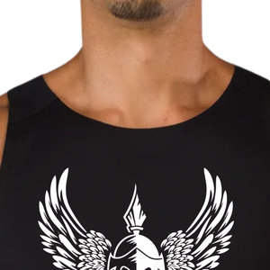 Débardeur de sport noir pour homme en mesh respirant léger, idéal pour la gym et l'entraînement, sans manches, vêtement de fitness athlétique - Product Image 4