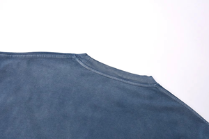 T-shirt pour homme de qualité supérieure, délavé à l'acide, uni, qualité premium, élégant, coupe ample, 100% coton - Product Image 2